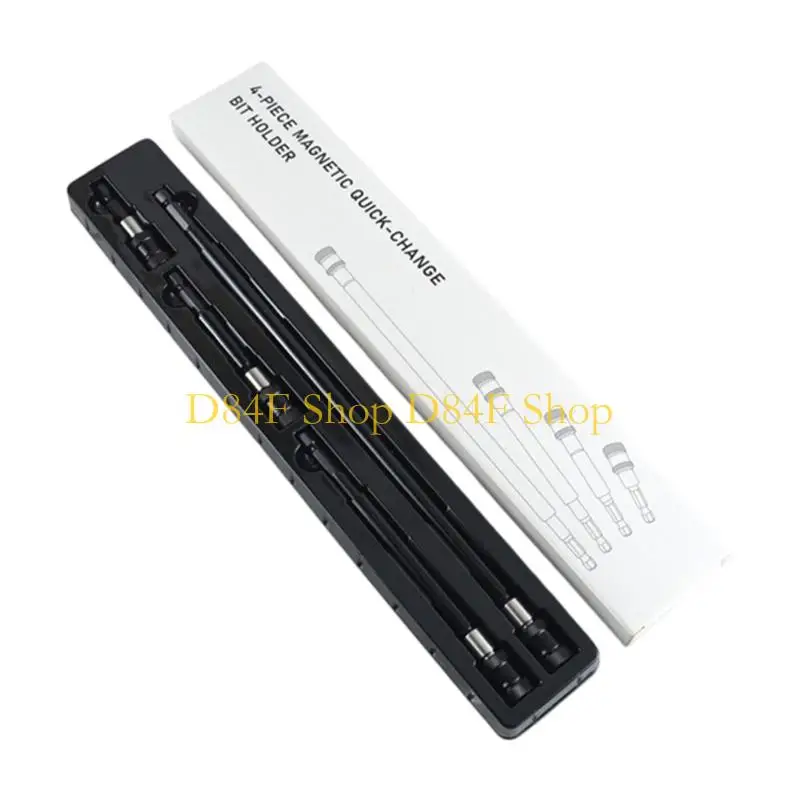 D84F 4Pcs 1/4inch Shank Extension Drill Bit Holder 1/4inch Hexagonal Screwdriver Tip Holder Screwdriver Bit Holder