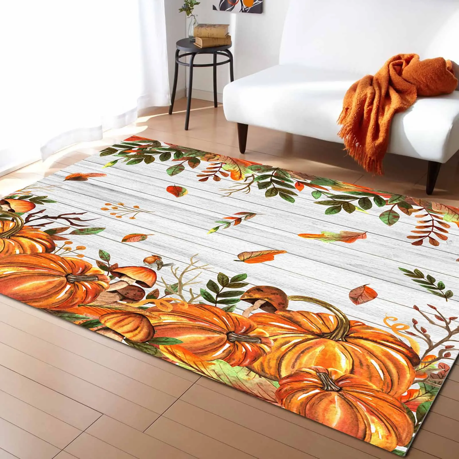 

Autumn Thanksgiving Pumpkin Carpet For Home Living Room Bedroom Bedside Decor Large Area Rug Teen Room Decor Carpet