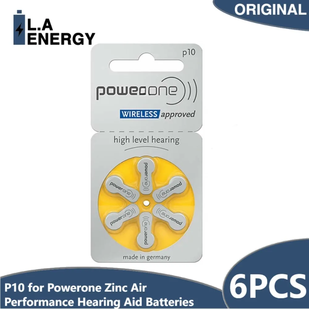 

6PCS P10 for Powerone Zinc Air Performance Hearing Aid Batteries A10 10A 10 PR70 Hearing Aid Battery A10