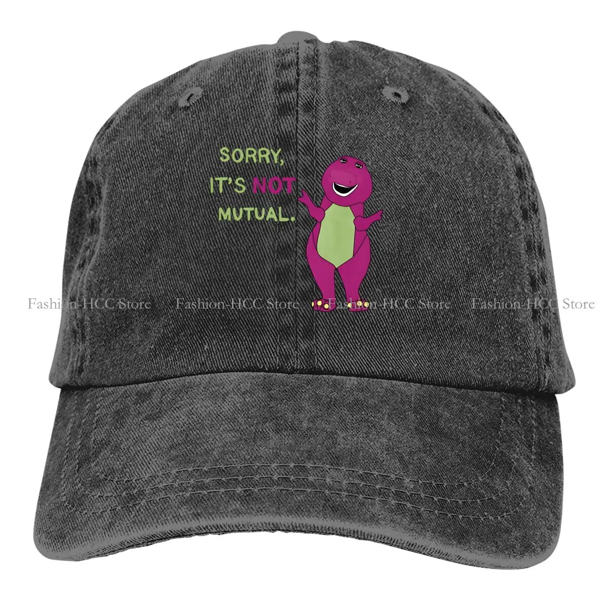 Casquette de cowboy à visière, chapeau d'été, non mutuel, hip hop, dinosaure Barney