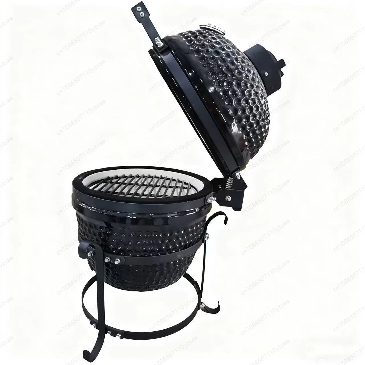 13 Inch Ceramic BBQ Grill, Portable Oven for Pizza Smoking & Baking, Trunk Compact Design