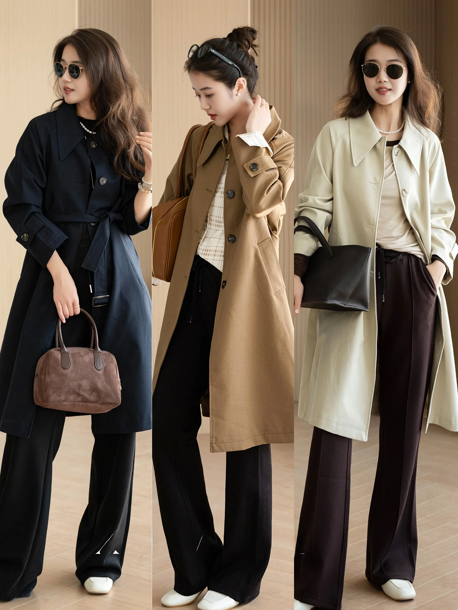 

Элегантное женское пальто средней длины, утепленное, ветрозащитное, с драпировкой, гладкое, в клетку, модное, для осеннего сезона