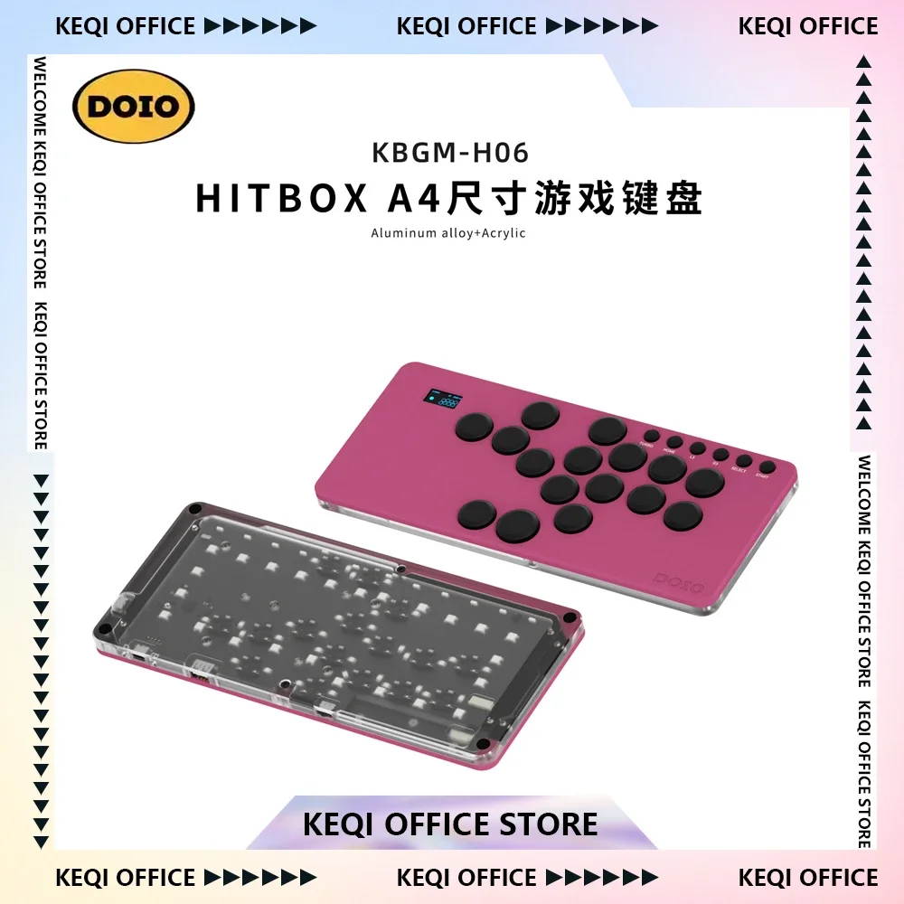 

DOIO KBGM-H06 PRO HITBOX Gaming Keypad Portable PS5 PS4 Switch A4 Arcade Joystick Aluminum Alloy Steam SF KOF Tekken PC Gifts