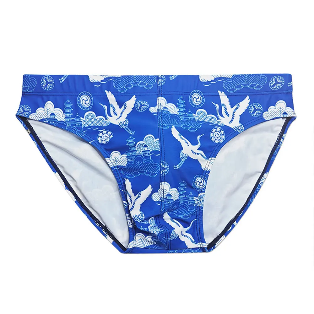 Seaside close-fitting swimming trunks foreign trade fashion hot spring beach swimming trunks men