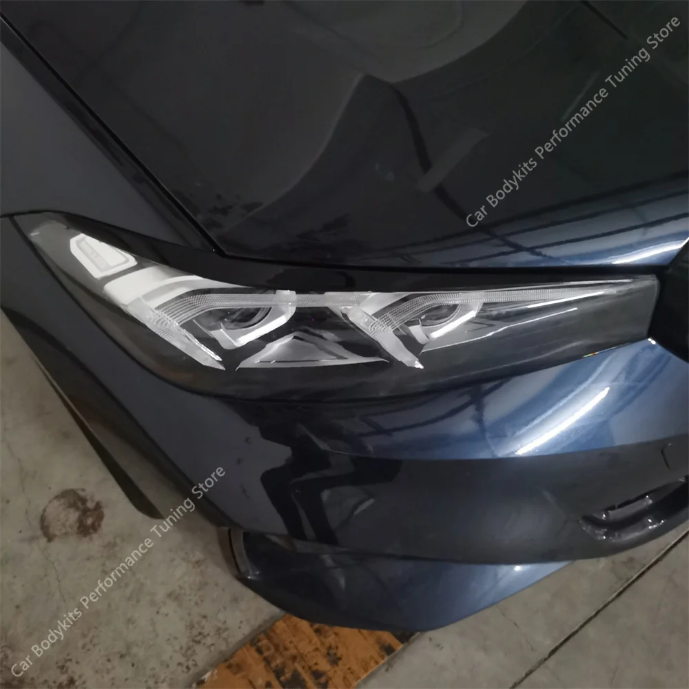 

2Pcs ABS Gloss Headlight Evil Eyebrows Eyelids For BMW G20 G21 3 Series 318i 320d 320i 330e 330i 330d M340i 2022 2023 Lci Tuning