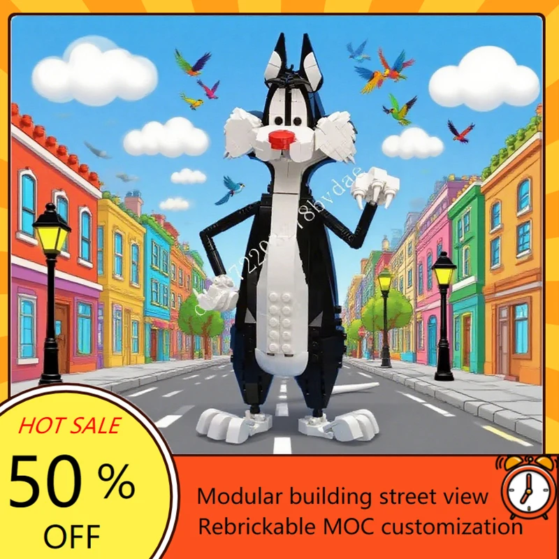 406PCS MOC City Animal Sylvester (Cat) s Zoo Cute Pets Accessories Home Technical DIY Birthday Friends Christmas Toys Gifts