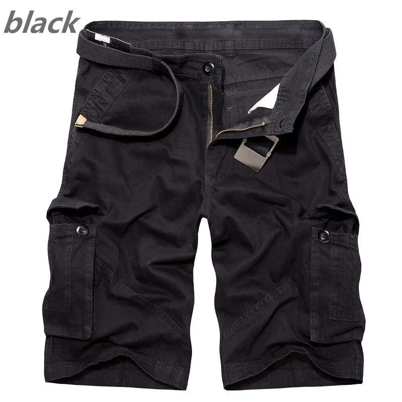 Summer Men\'s Fashion Overalls Cotton Casual Loose Multipocket Shorts Cargo Shorts Large Size pantalones cortos hombre