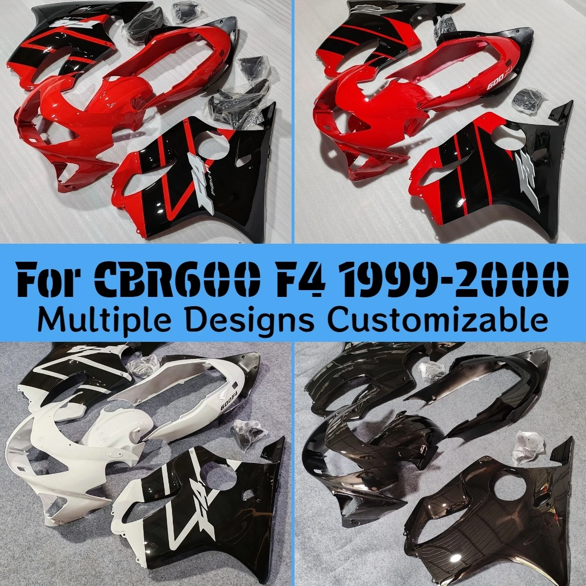 Verkleidungsset CBR600F4 1999 2000 Spritzgegossenes Motorradverkleidungsset ZXMT für HONDA CBR600 F4 99 00