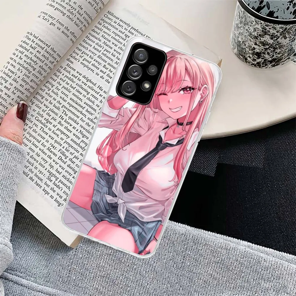 Anime Marin Kitagawa Mobile Phone Case for Samsung Galaxy S23 S22 S21 Plus Ultra A12 A32 A53 Clear Phone Cover Funda