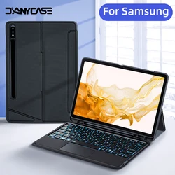 Funda con teclado magnético para tableta Samsung Galaxy Tab S9, S8Plus, S7FE, S6lite, A8, con Trackpad inalámbrico por Bluetooth