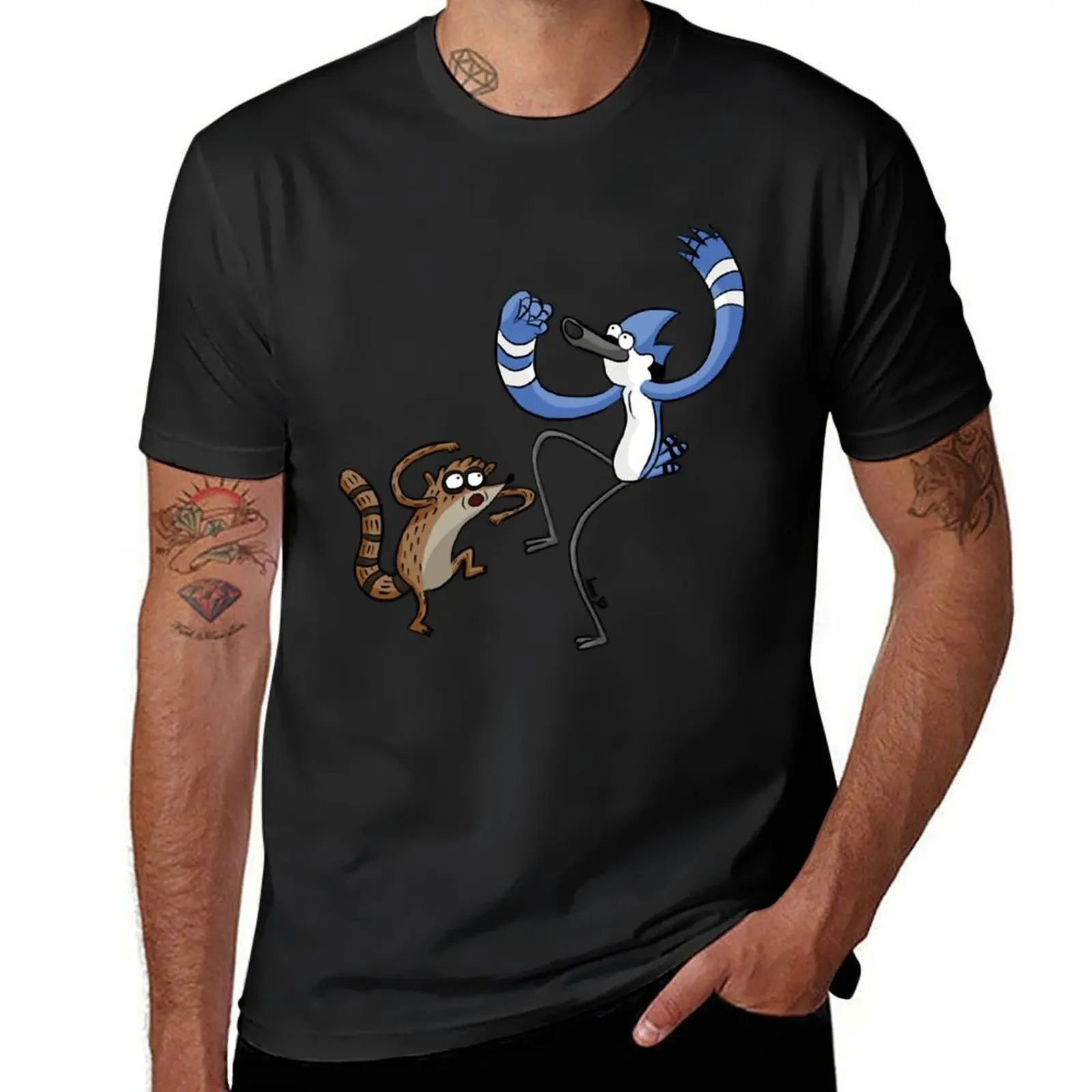 

Rigby And Mordecai T-Shirt man clothes graphics shirts graphic mens t shirts