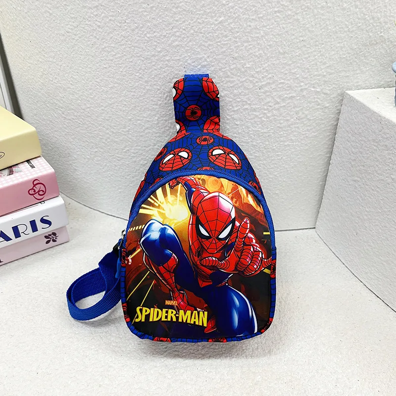 Marvel SpiderMan Children's Chest Bag The Avengers Iron Man Batman Crossbody Bag Shoulder Backpack Coin Purse Kids Toy Gifts