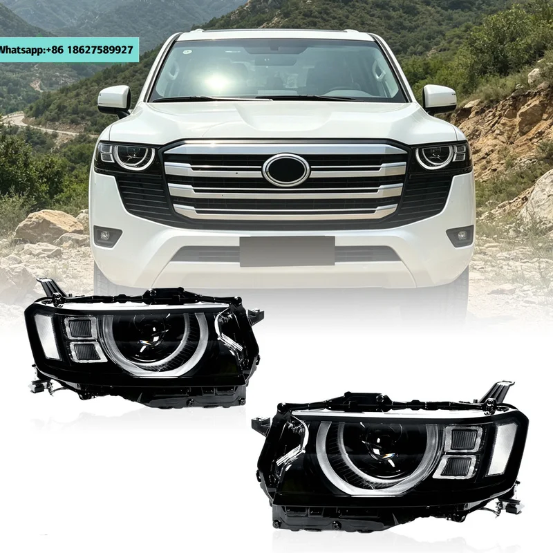 Applicable22-25Toyota Land CruiserLC300Headlight assembly modified to Defender styleLEDLens lamp