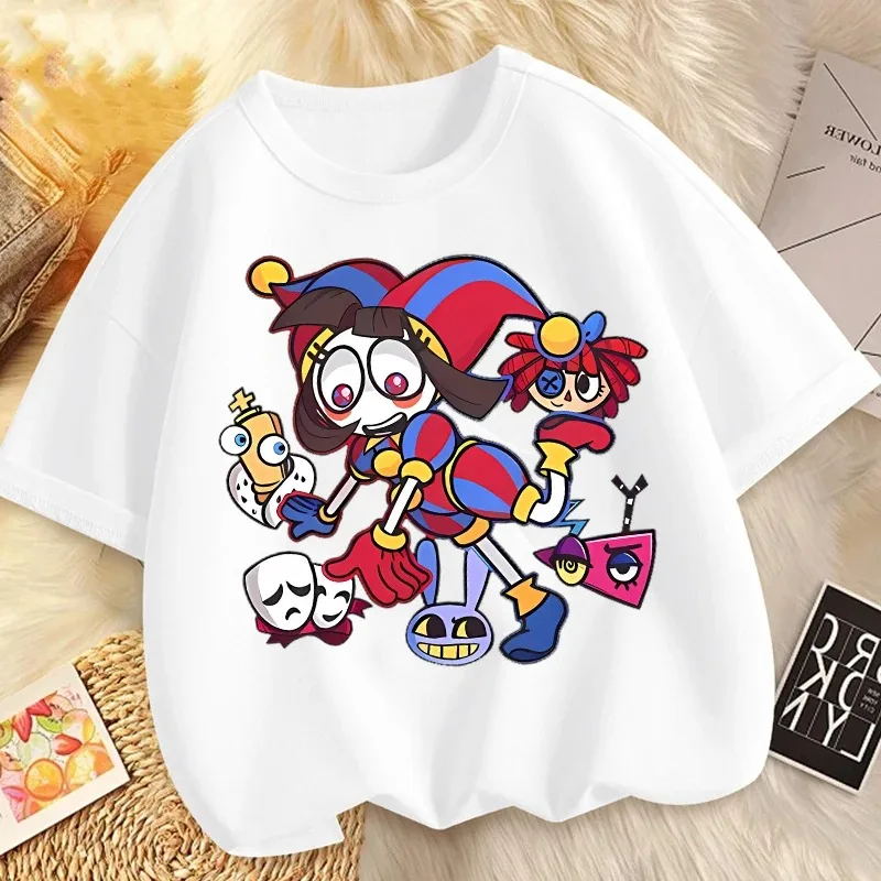 The Amazing Digital Circus T-Shirt Pomni Jax Cartoon Print Tee Summer Unisex Harajuku Streetwear Funny Anime Top