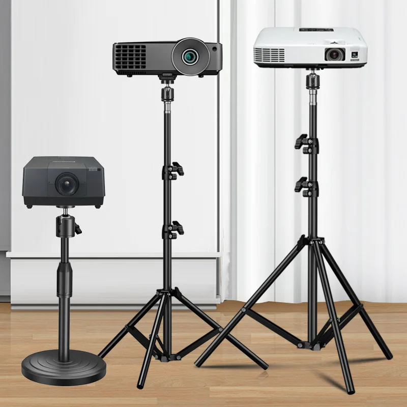 Projection Mount Stand for Projector Tripod with Laptop Tray Adjustable Phone Tablet Holder for Home Office Studio Use