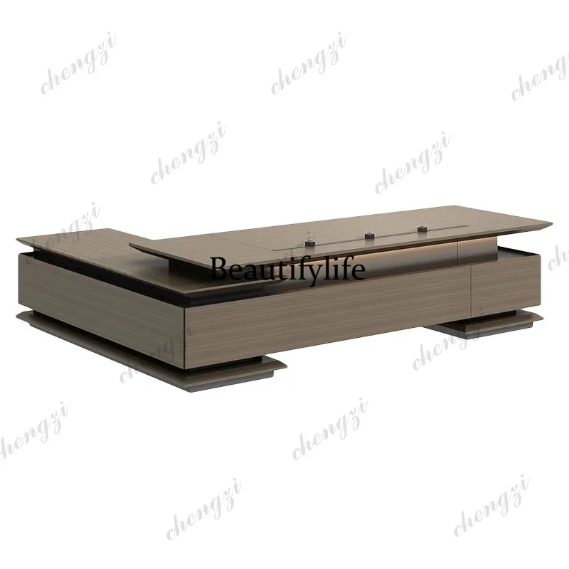 PPP Black Strong Executive Office Desk Brown Cheap Modern Luxury Executive Office Desk Drawers Wood Tisch Small Spaces Furniture