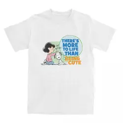 Men Women's Lucy Snoopy More To Life Than Being Cute Shirt Merch Comic Peanuts Pure Cotton T-shirt Clothes Vintage Tees Printed