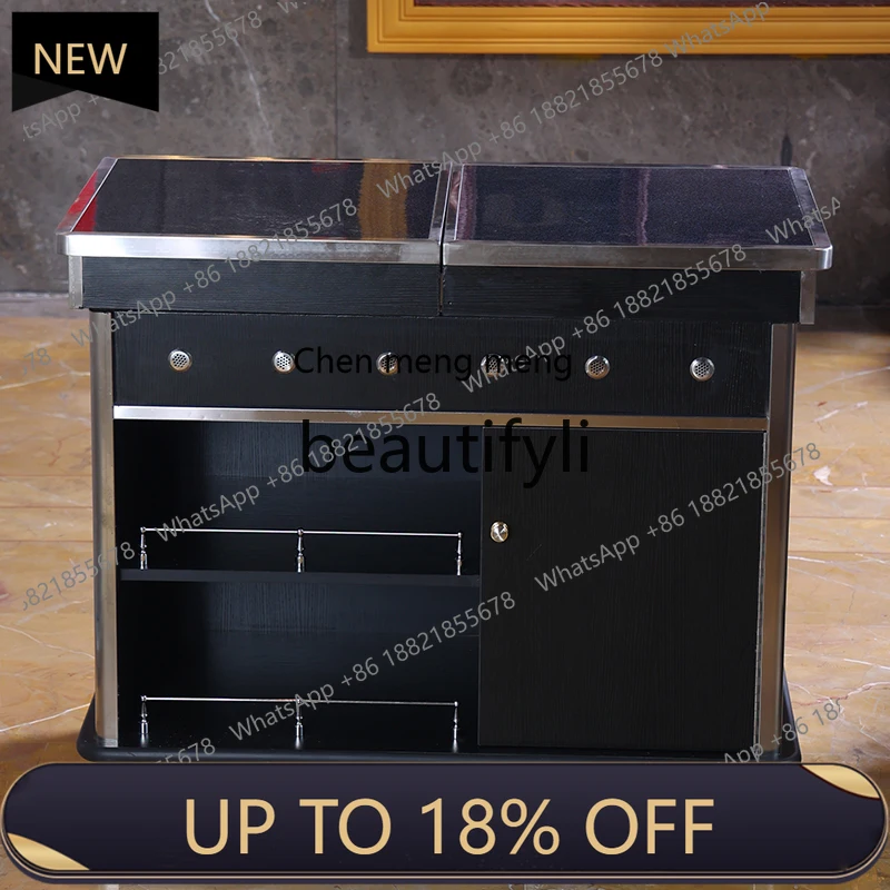 

Z189 Cooking Cart Restaurant Mobile On-site Stewing Abalone Cart Commercial Hall Grilling Grilled Steak Cart