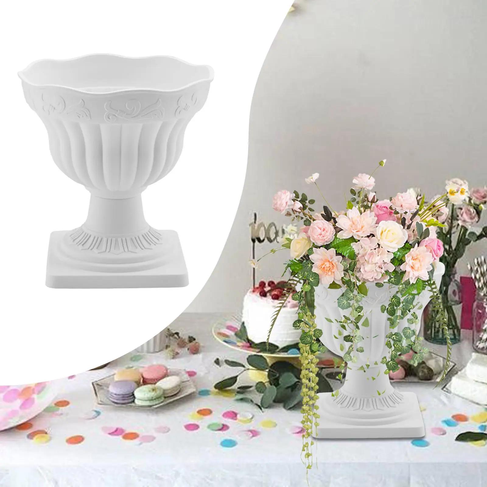 

Urn Planter Traditional Home Decoration Roman Planter for Office Desk Garden