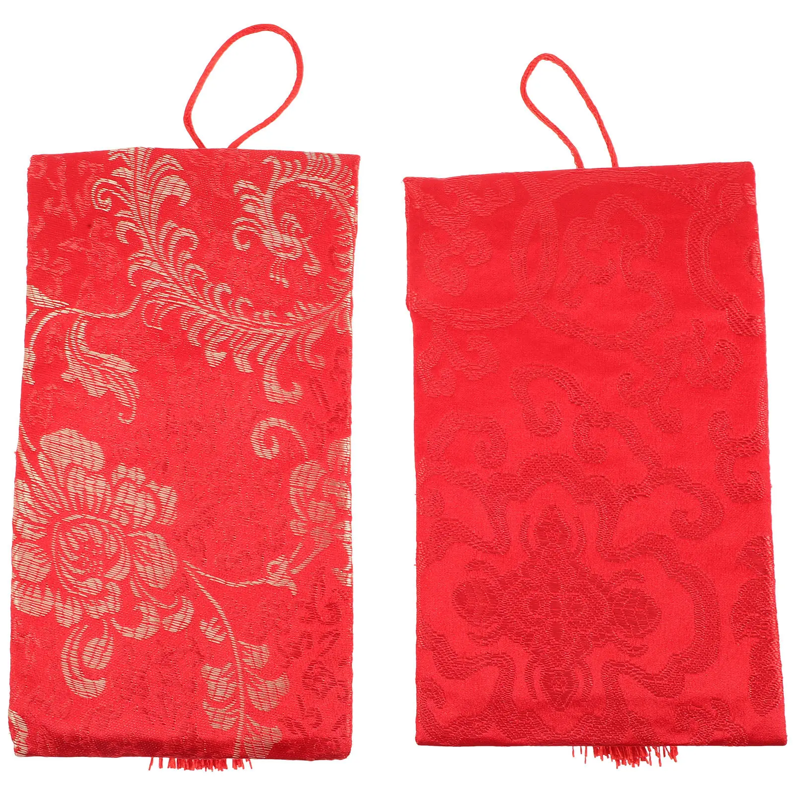 

2Pcs Chinese Style Red Envelopes Cloth Money Packets Tassel Design New Year Red Packets Traditional Spring Festival Gift 2023