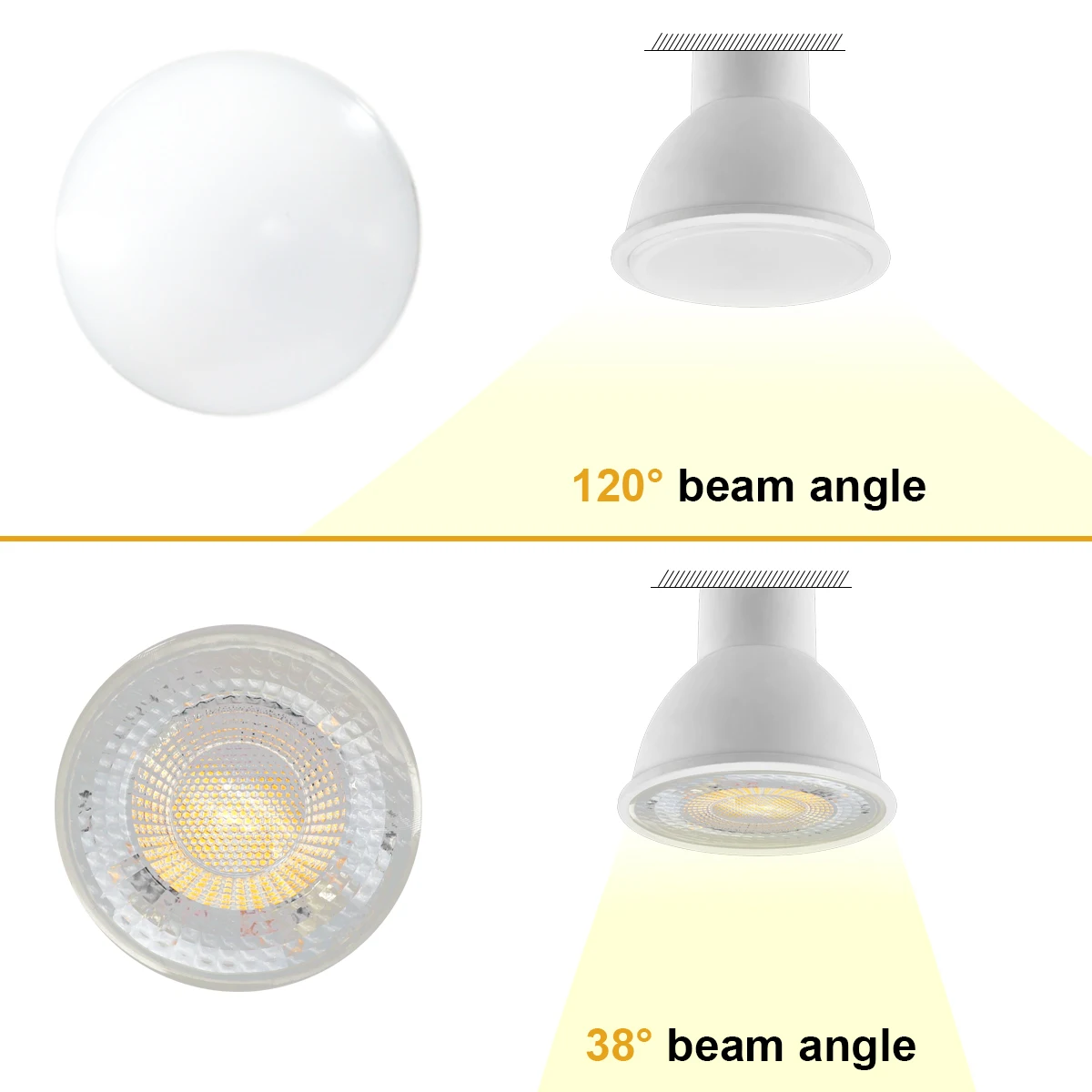 New Superbright 3W-7W MR16 LED Low Voltage Spotlight In-Line GU5.3 AC/DC 12V - Stoning - Super Bright and Energy Efficient - Can