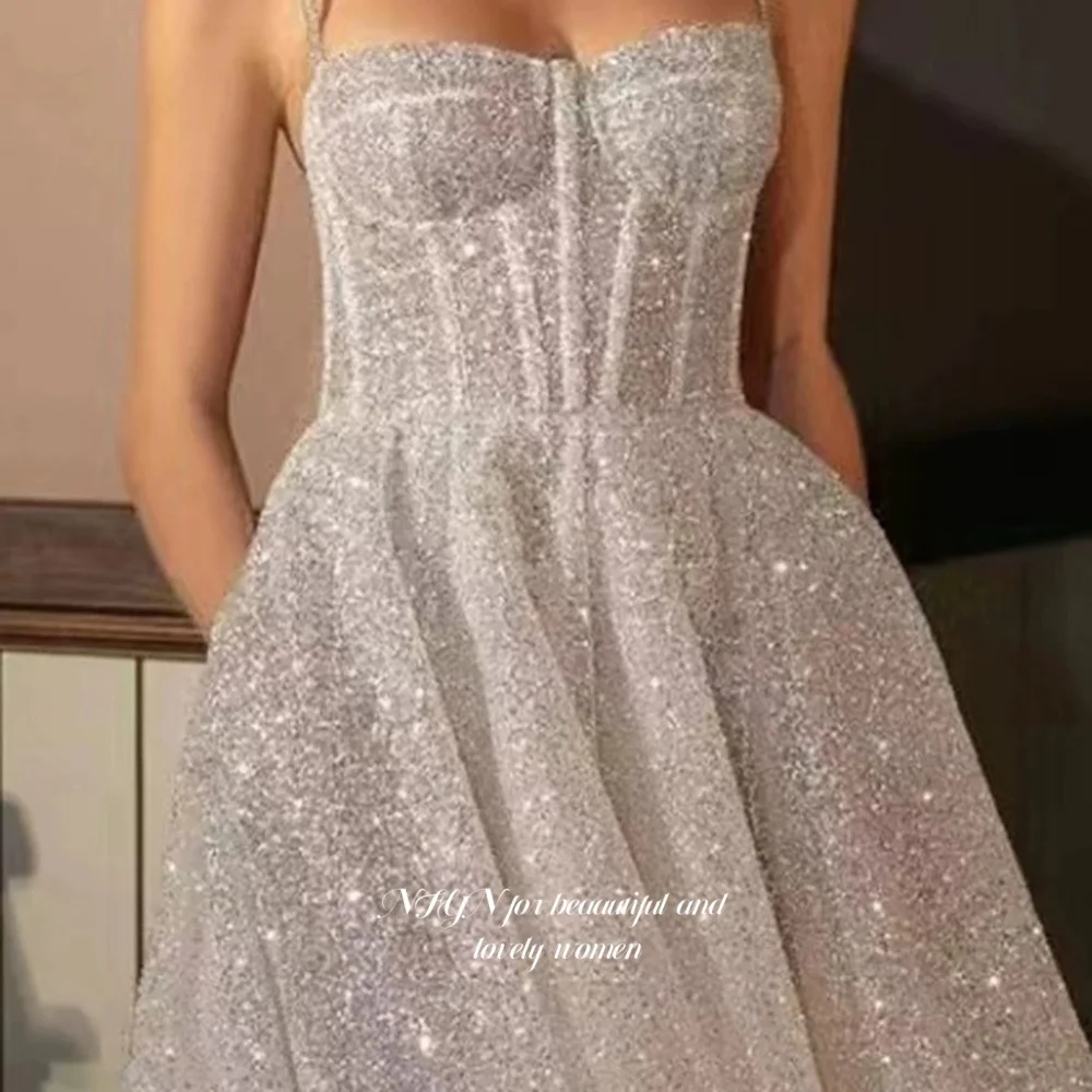 NFYN Abito da ballo a linea A Abito da principessa lucido Abito da sera con glitter a cuore Abito da festa elegante per le donne Gamjuku ”. Anelli Anelli Anelli Personalizzato