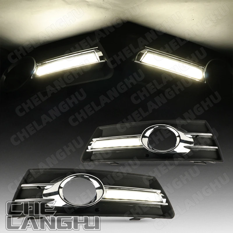 2pcs Car LED DRL For VW Passat CC 2008 2009 2010 2011 Car-styling LED DRL Daytime Running Lights With Wire Of Harness
