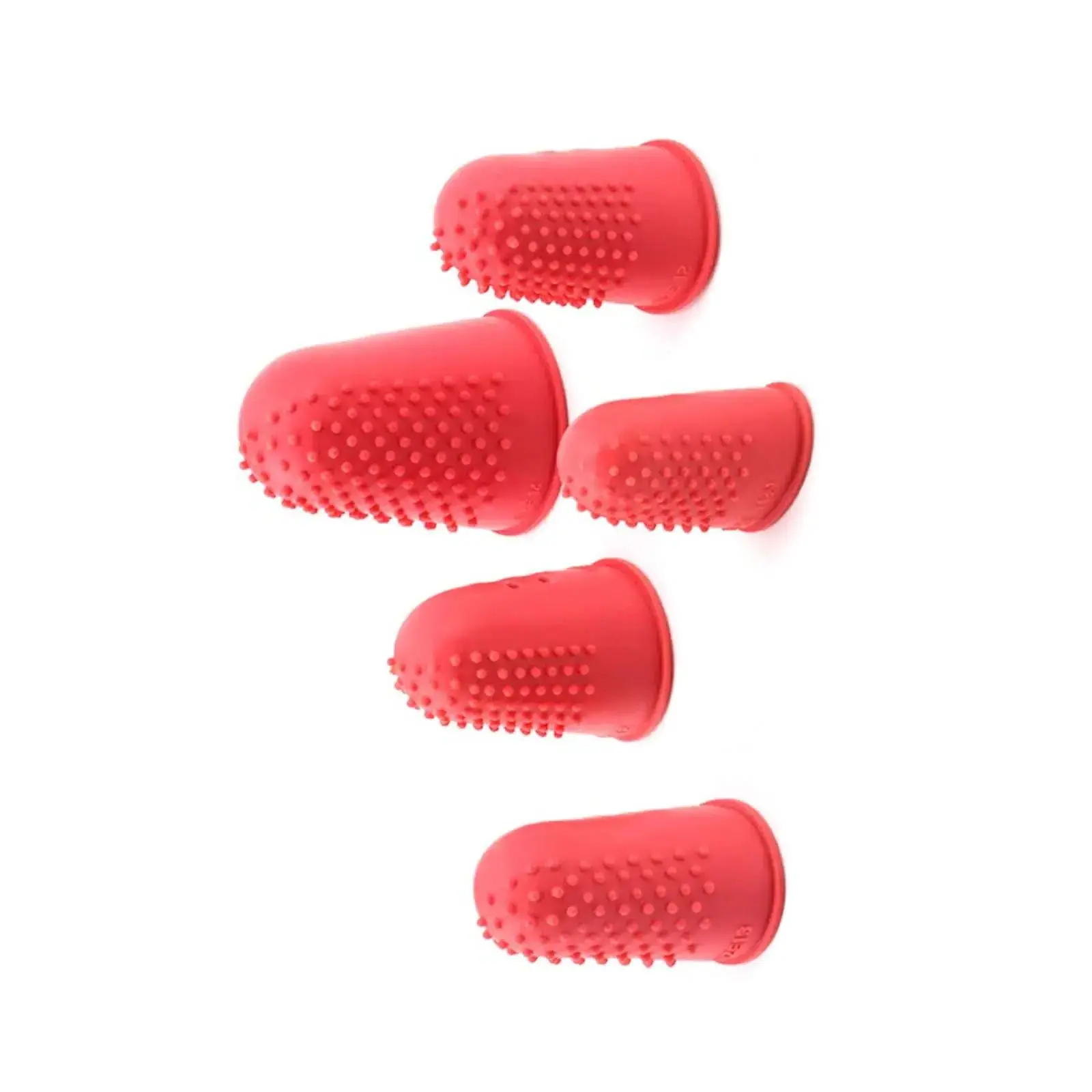 10-Piece Rubber Thimblettes Set - Finger Guard Protectors for Sewing & Crafts, Non-Slip Grip & Durable Design