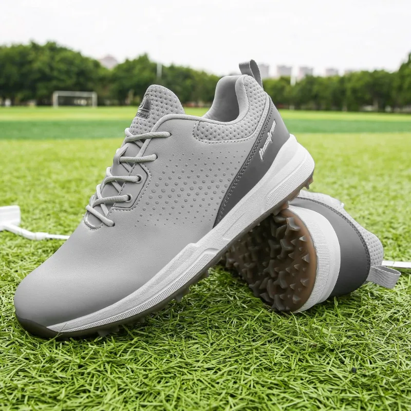 Zapatos de Golf impermeables para hombre, calzado cómodo sin clavos, resistente al desgaste, talla grande 39-48