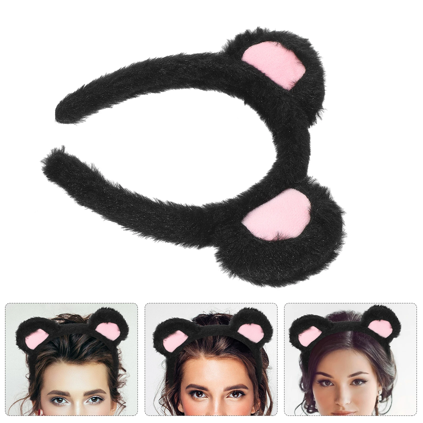 

Bear Headband Animal Hairband Polar Ears Cosplay Theme Party Favors with Animals Costume Headbands for Women