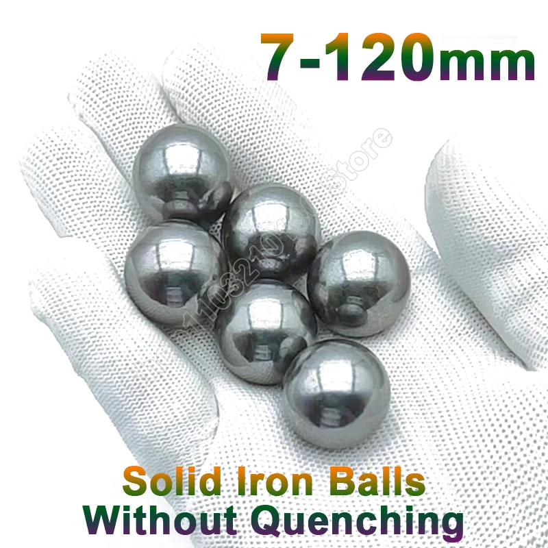 1-10Pcs Solid Iron Ball 7/7.5/8/8.5/9/9.5/10/11/12/12.7/14/15/16/17/18/19-120mm High Quality Without Quenching Smooth Iron Beads