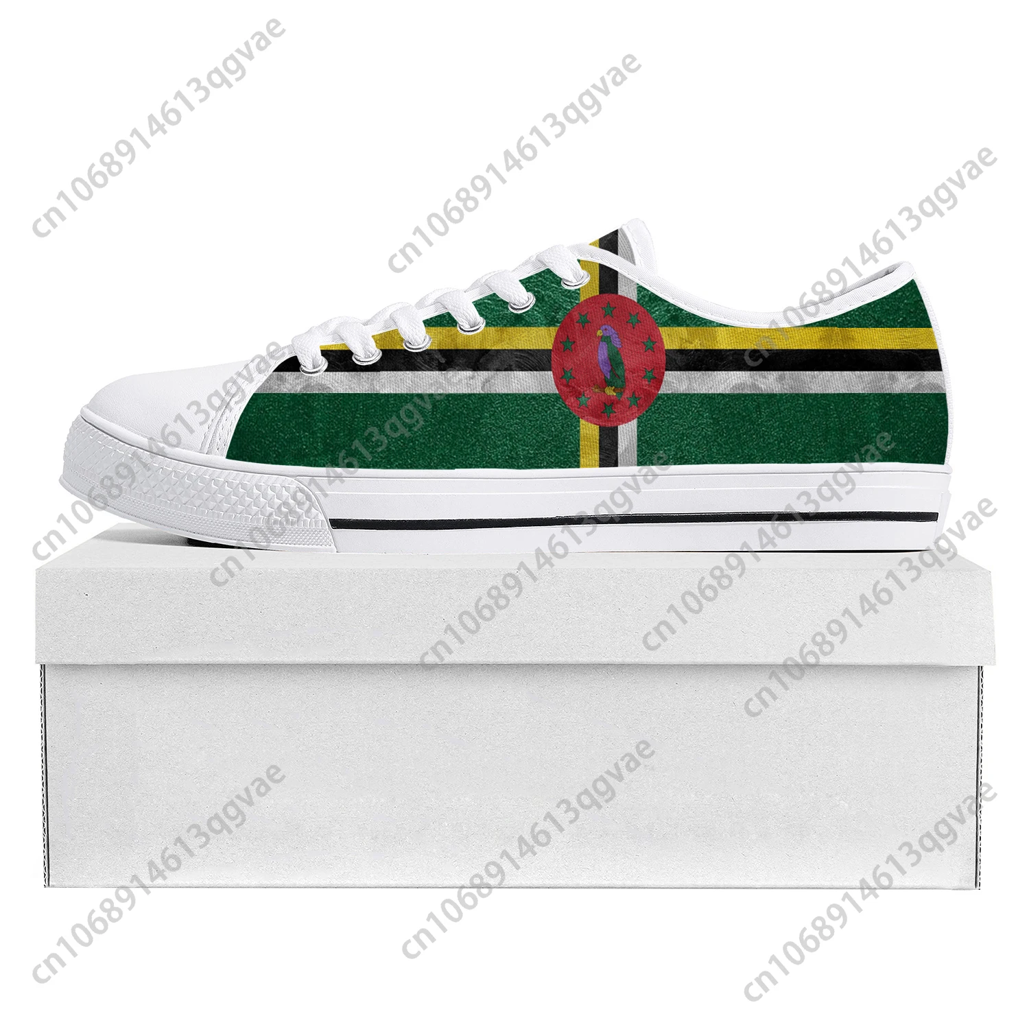 Commonwealth of Dominica Flag Low Top High Quality Sneakers Mens Womens Teenager Canvas Sneaker Prode Couple Shoes Custom Shoe