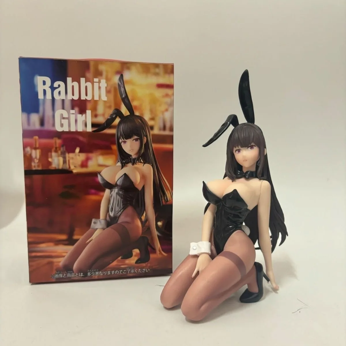 Figur Anime 18Cm Gadis Kelinci Seksi Koleksi Figur Aksi Pvc Mainan Model Ornamen Boneka Postur Berlutut