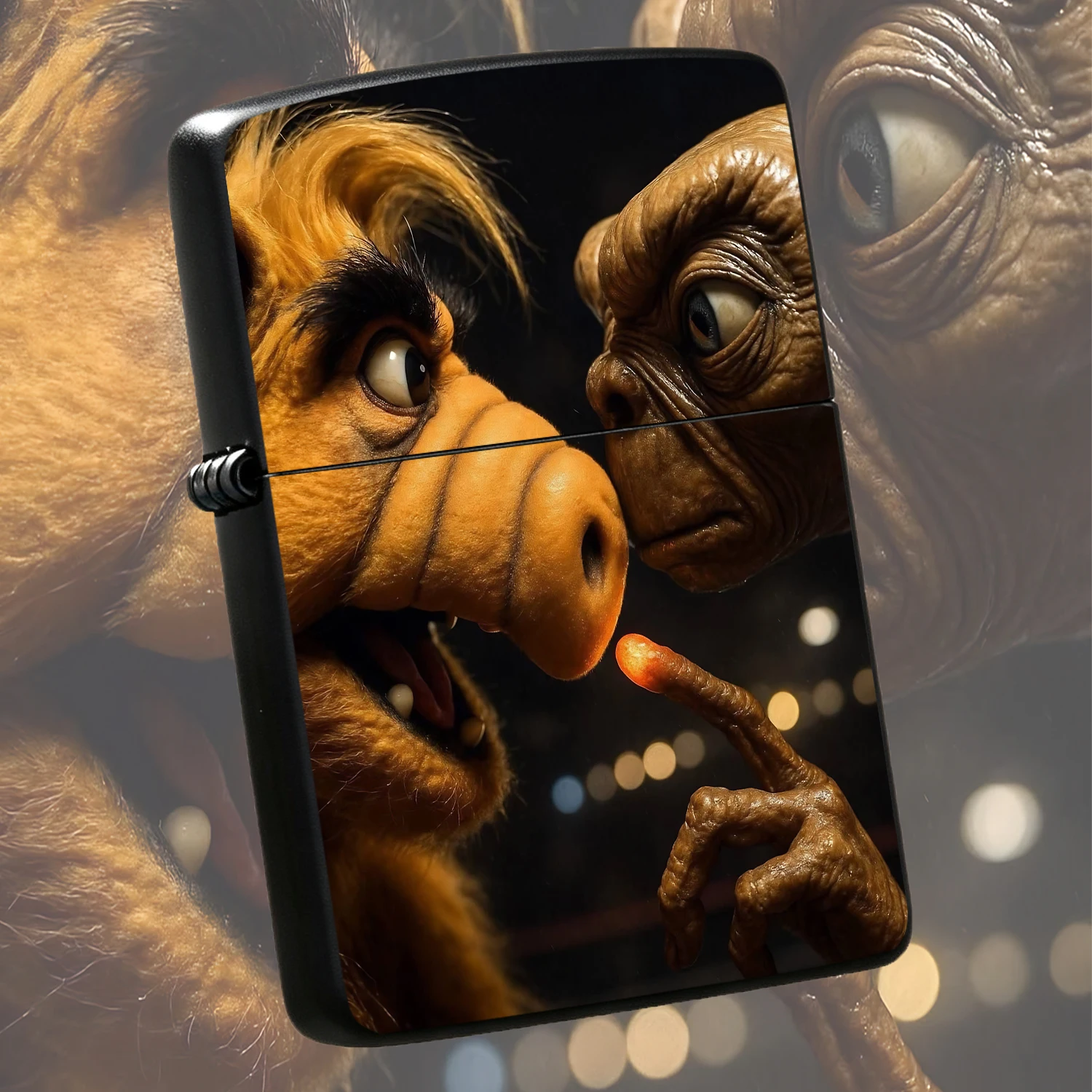 Exquisite Sci-Fi Themed Pocket Igniter, Adorable Alf And E.T. Funny Interactive Pattern Printed, Stylish Unique Movie Peripheral Accessory, Ideal For Various Daily Occasions, Parties And Gatherings, Nice Novelty Practical Gift Choice For Sc