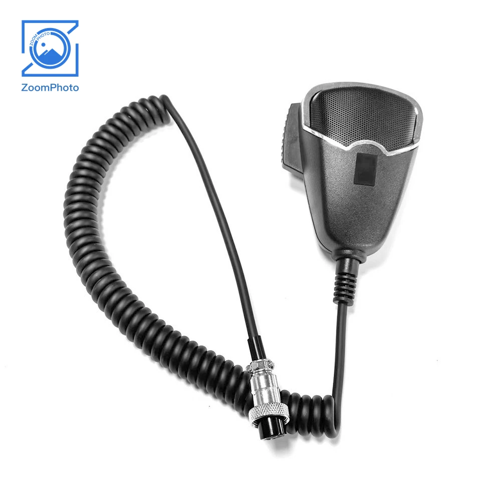 QX-25 Walkie Talkie Handheld Mic with PTT Button Car-mounted Radio Microphone for Cobra CB Radio