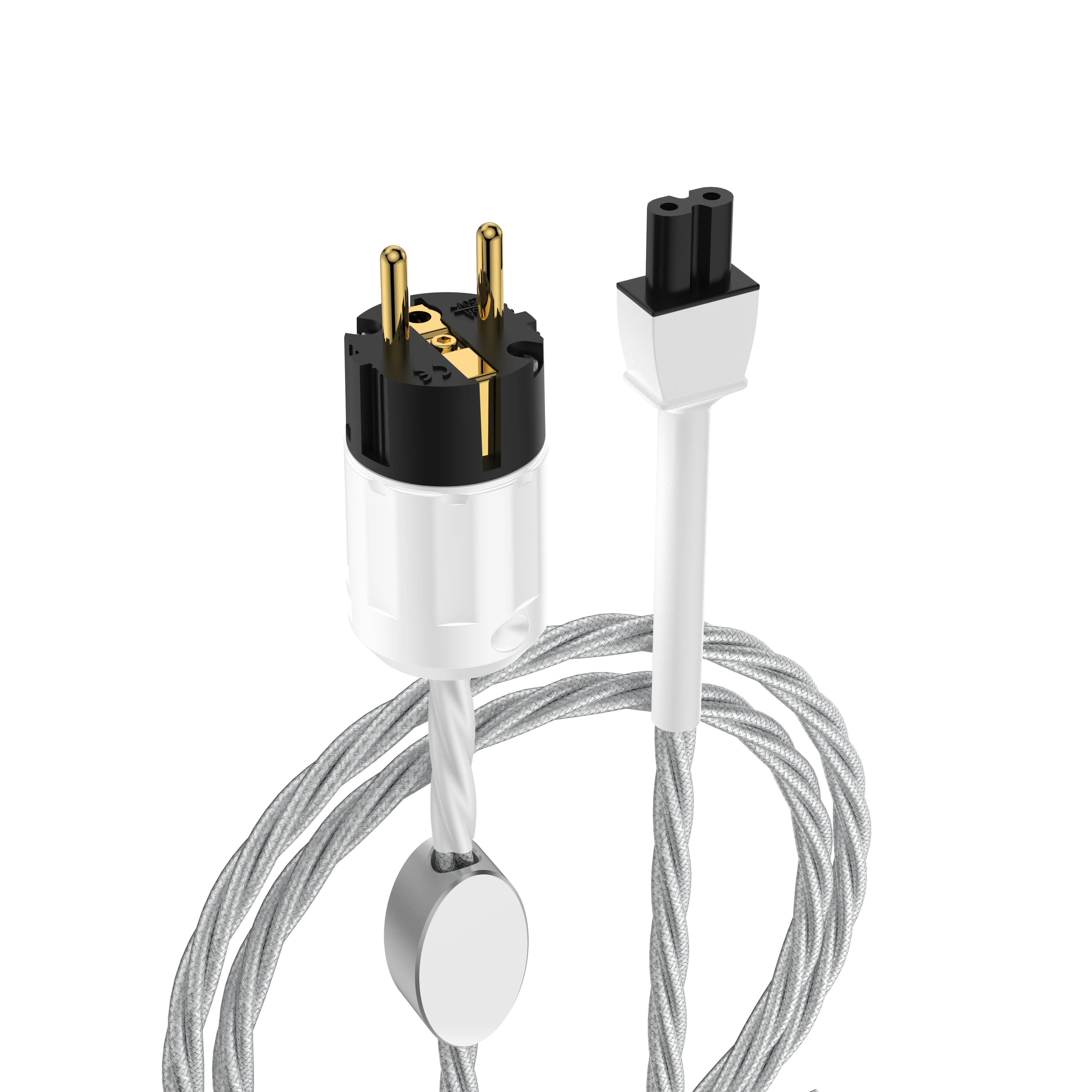 HIFI Mini8 Stromkabel Audiophile 7N OCC Versilbertes Stromkabel US/EU/AU mit Goldanschluss und einem Mini8-förmigen Endstecker
