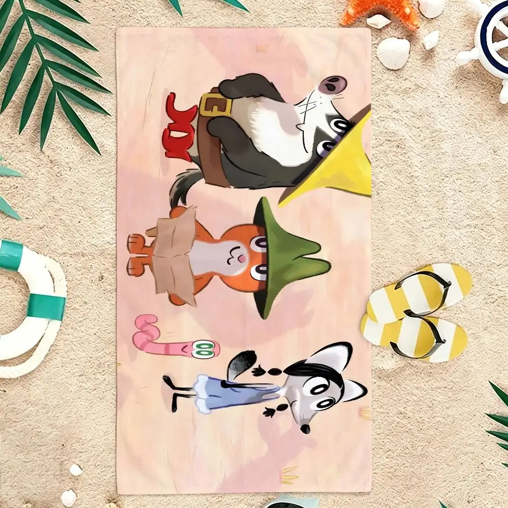 Kids Cartoon B-Billy el hamster cowboy Towel Microfiber soft Beach Towel for Travel Fitness Sauna Bathing Camping