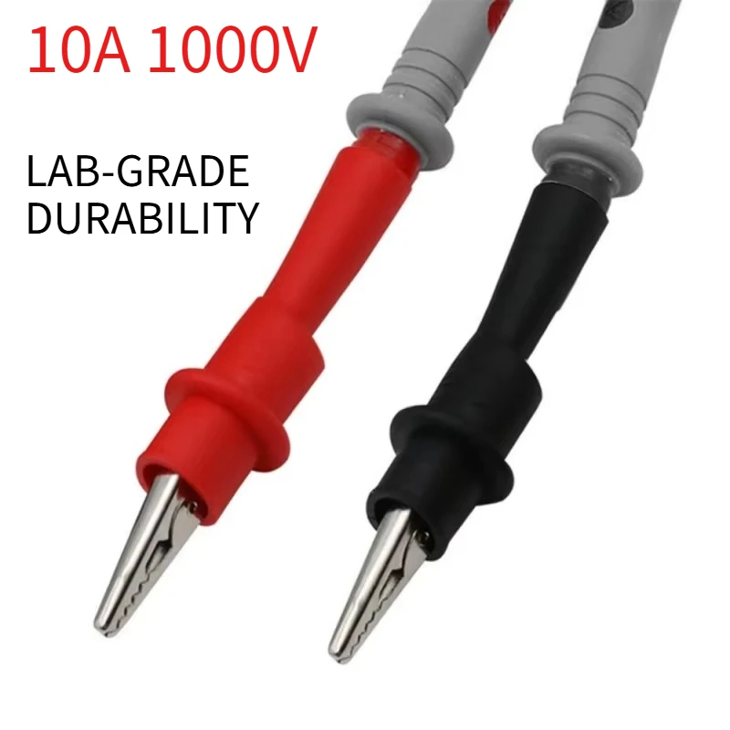 Multimeter Tester Accessories 2 Red and Black Wire Clips Ac/Dc Rated 10A 1000V Suitable for Multimeter Tools