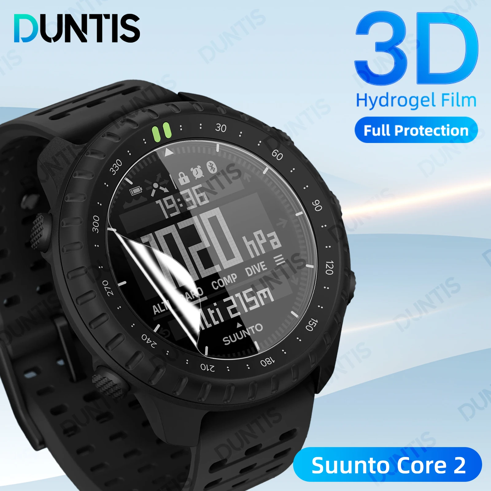 3D Screen Protector for Suunto Core 2 Flexible Hydrogel HD Clear Full Coverage Protection Film Accessories (Not Glass)