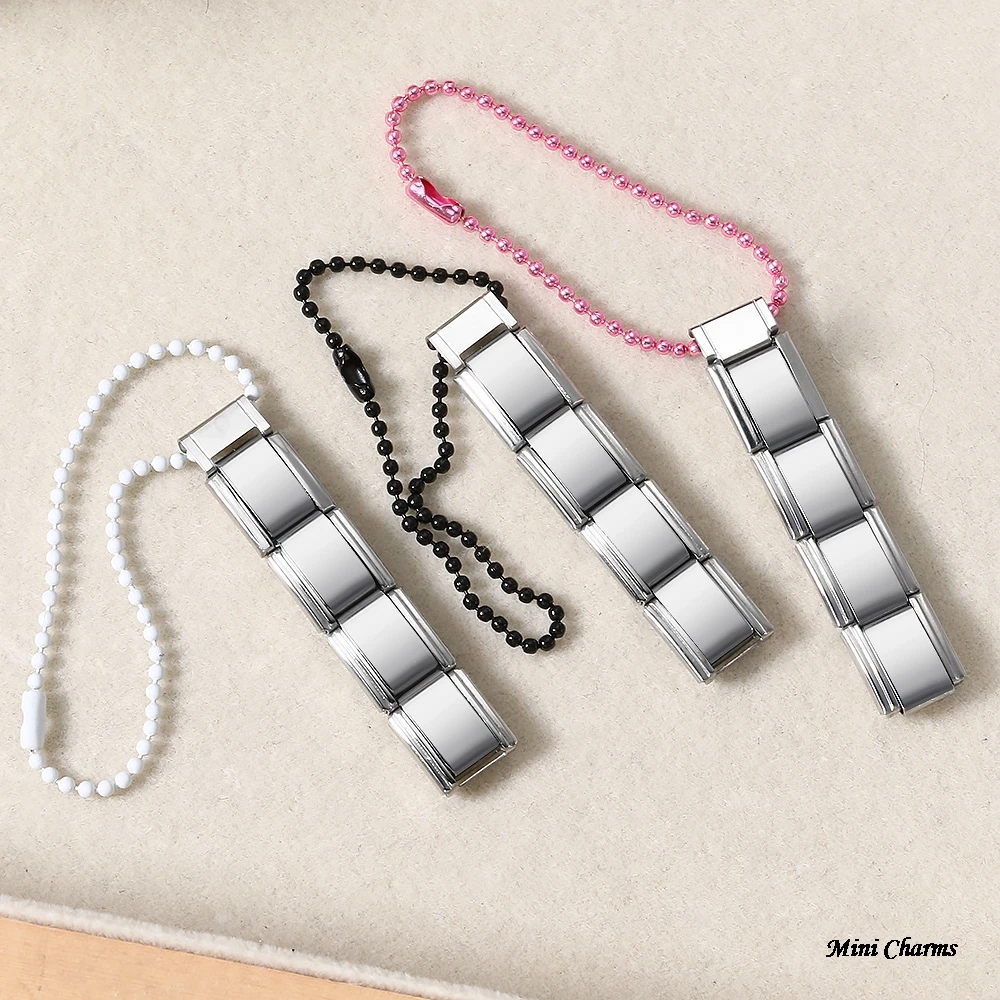 Neues Design Bunte Perlen Handykette Schlüsselanhänger Passend für 9mm Italienische Charms Edelstahl DIY Perlen Damen Herren Modeschmuck – Detail 9