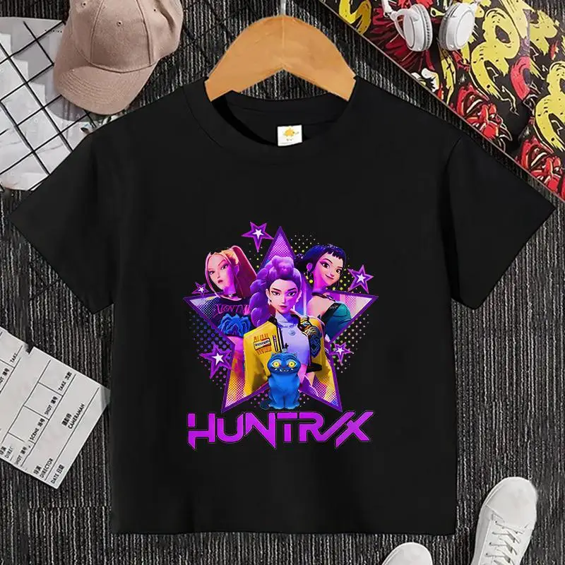 تي شيرت K POP Demon Hunter، بأكمام قصيرة من القطن للأطفال والكبار، قميص برسومات عصرية غير رسمية، جديد للصيف والخريف #1