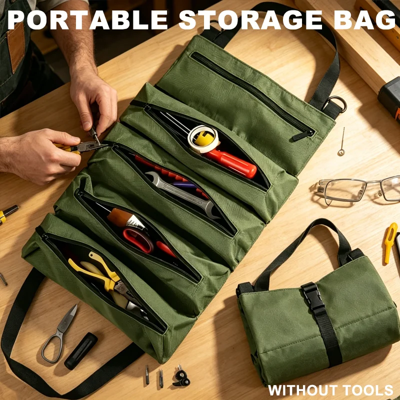 Professional Roll Up Tool Bag Multi Purpose High Quality Multi Pocket Pouch Portable Small Tools Organizer Storage Bag