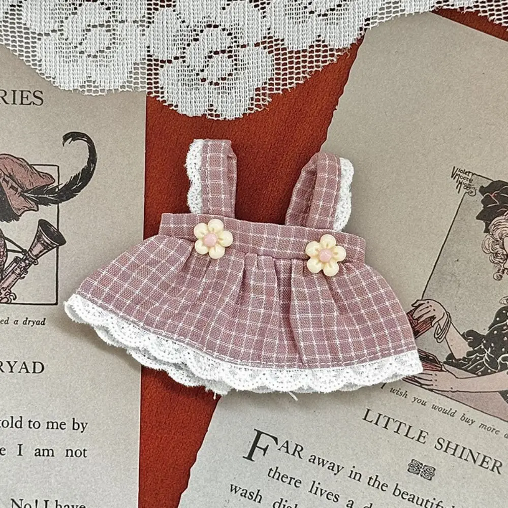 Bogen Puppe Dress Up Kleidung Baumwolle Plaid Nette Exquisite Puppe Rock Mini Rosa Kawaii Mini Puppe Rock BJD Puppe