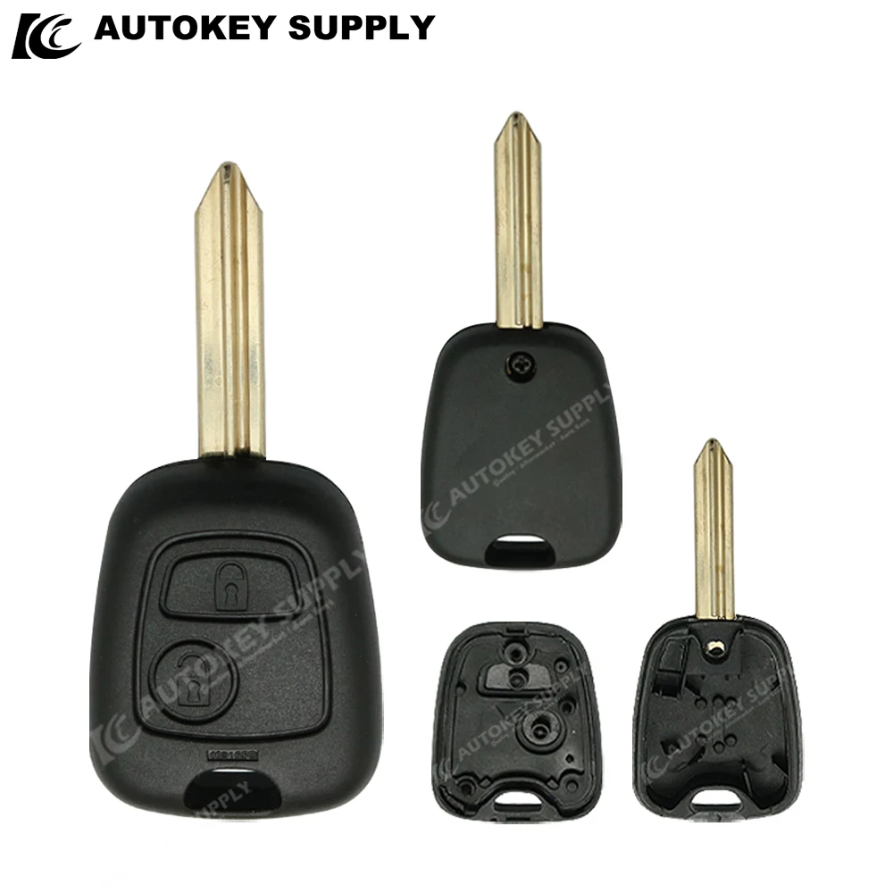 AutokeySupply For 2 Buttons Remote Key (C2 C3 C5 Xsara Fob Case) Shell Only