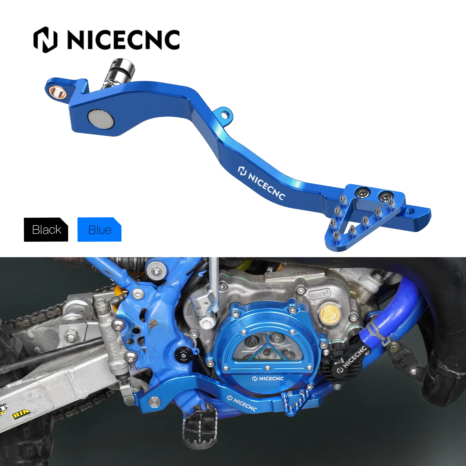 NICECNC For Yamaha YZ85 YZ 85 2002-2023 2022 2021 2020 Motorcycle Rear Brake Pedal Lever Arm Adjustable Step Tip 5PA-27211-00-00