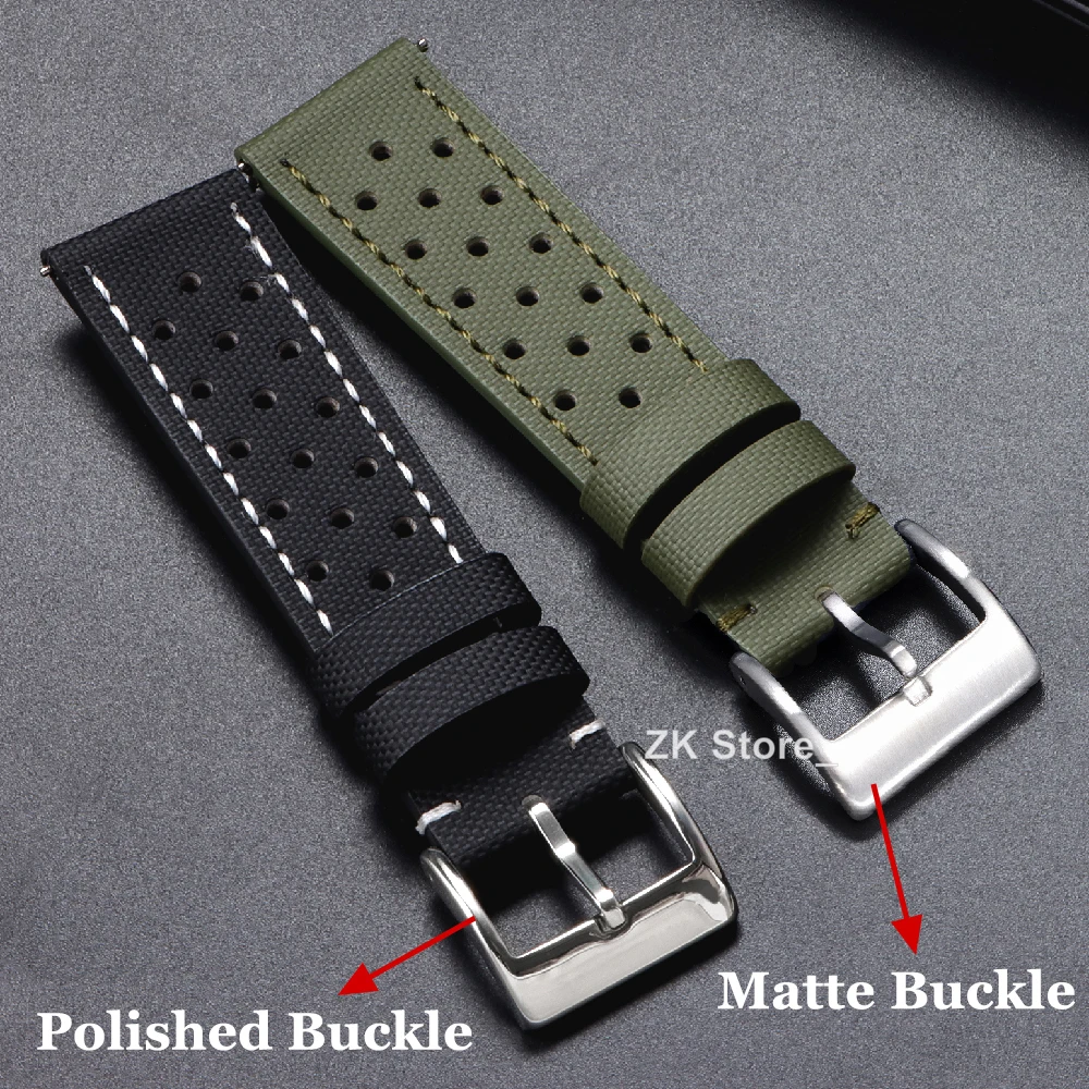New Nylon Sailcloth Strap Sport Fabric 18mm 20mm 22mm Watch Band Quick Release Replacement Bracelet for Men Women Wristband Belt