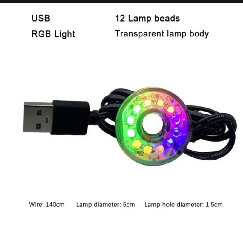 Fish tank rockery LED with hole color lights aquarium lighting fountain swimming pool decoration