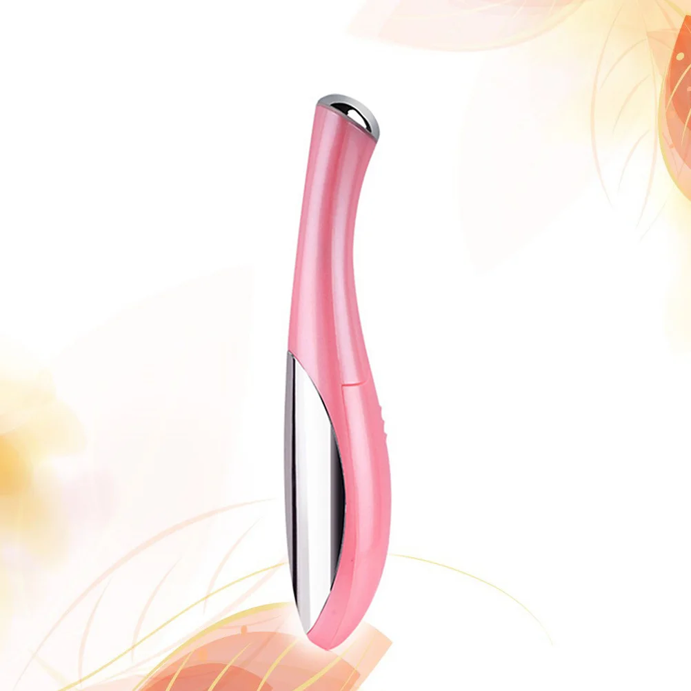 قلم تدليك العين الكهربائي الصغير، تصميم مريح، جهاز العناية ببشرة الوجه، الدائرة الداكنة، التجاعيد، الوردي رقم #6