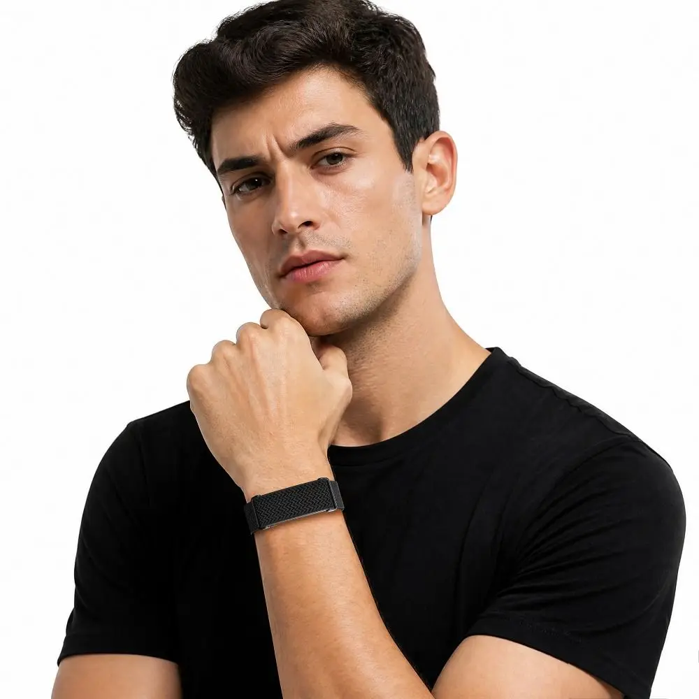 Nylon Replacement Band Soft Elastic Sport Strap Breathable Adjustable Fitness Tracker Wristband for Google Fitbit Air