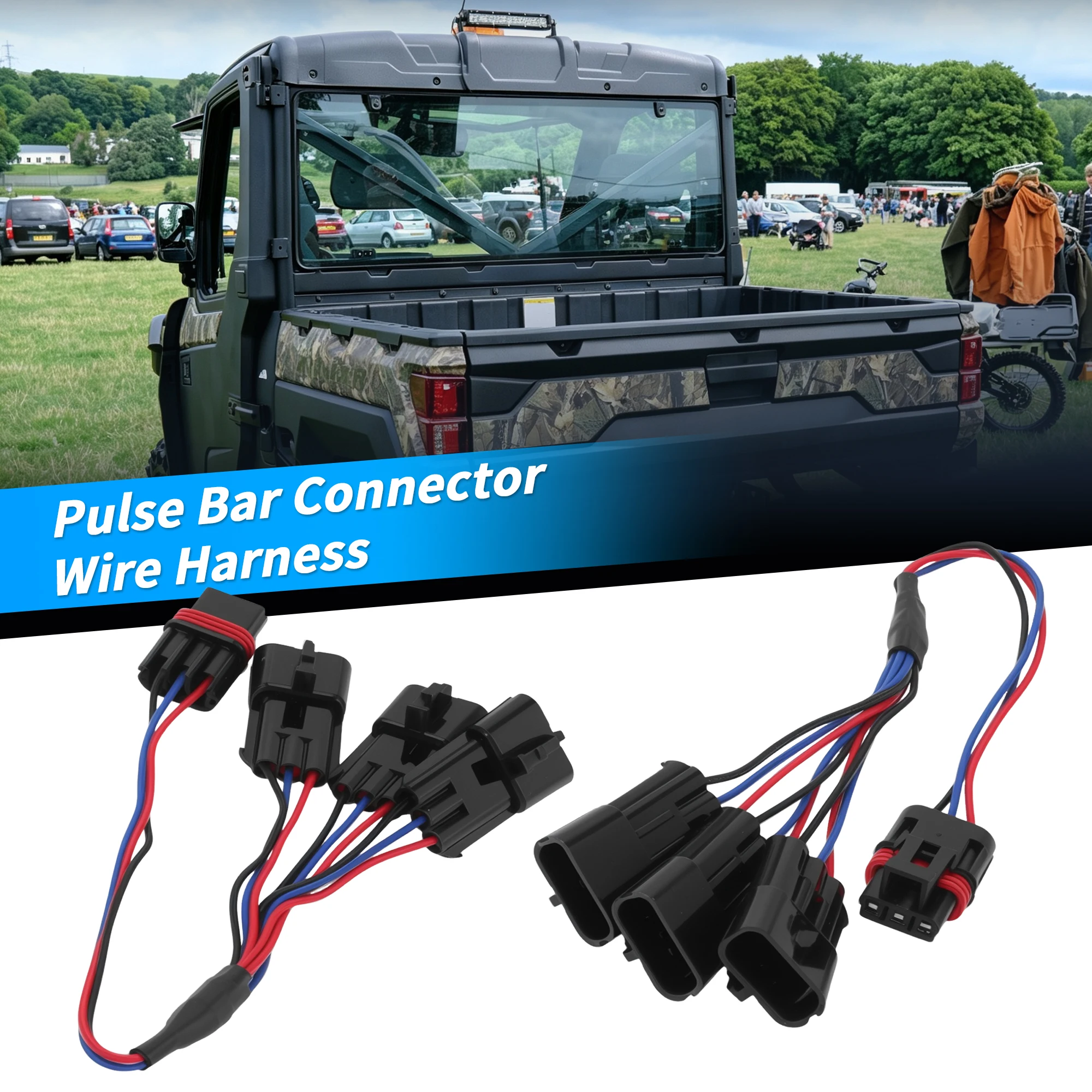 UXCELL 2Pcs 3-Way Pulse Bar Splitter for Polaris RZR for Ranger General Xpedition 18-25